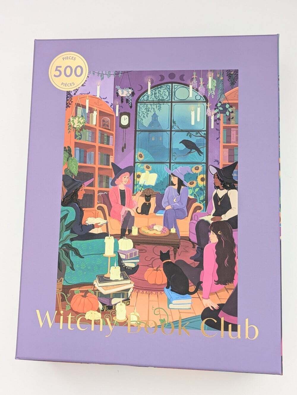 NEW IN BOX Hobbry "Witchy Book Club" 500-Piece Puzzle